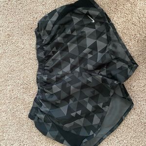 Black patterned Nike shorts